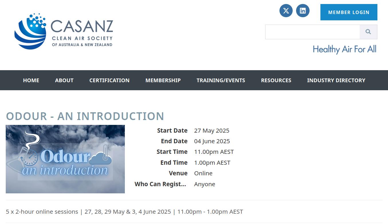 CASANZ Odour Course 2024