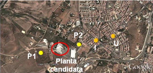 Localización de los puntos de muestreo de COV en inmisión sesion2 almarcha05