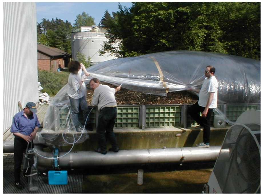complete cover at a small biofilter